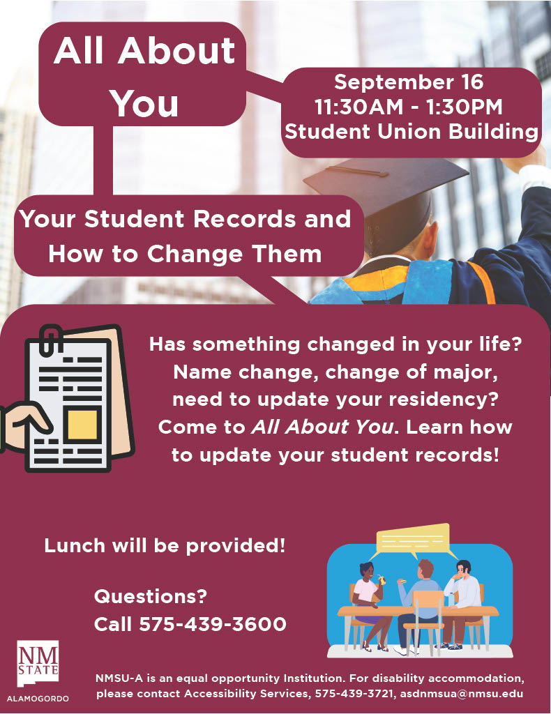 All About you, Your student records and how to change them