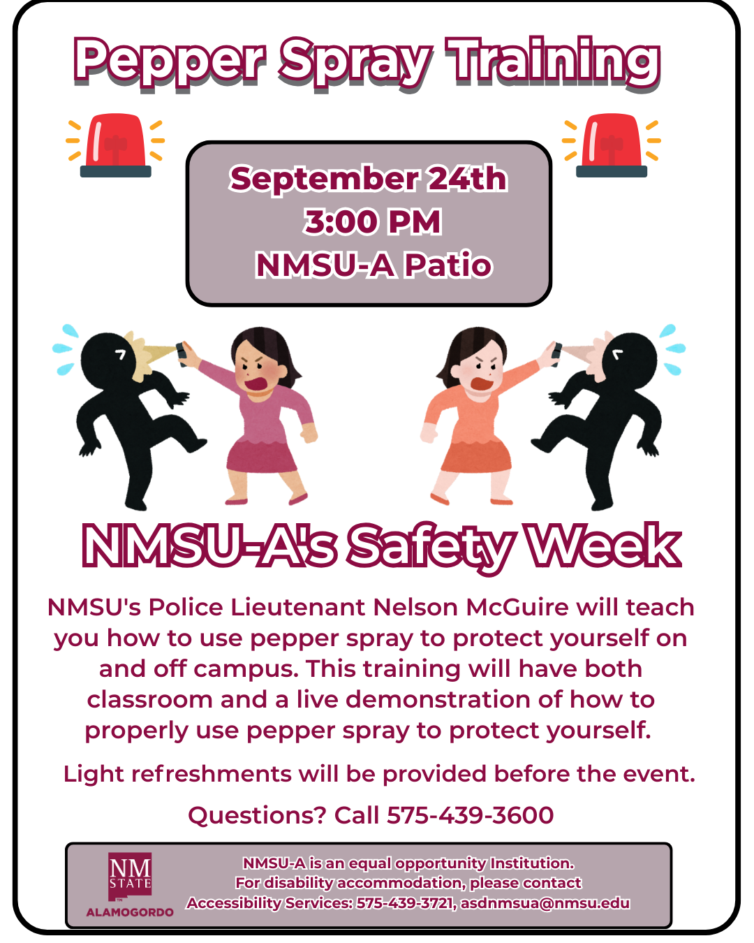 Pepper Spray Training (NMSU-A Safety Week)