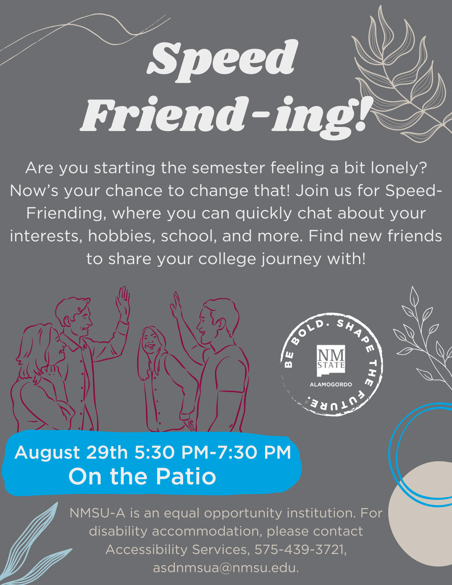 Flyer for the RC3 Speed Friending Event featuring event details